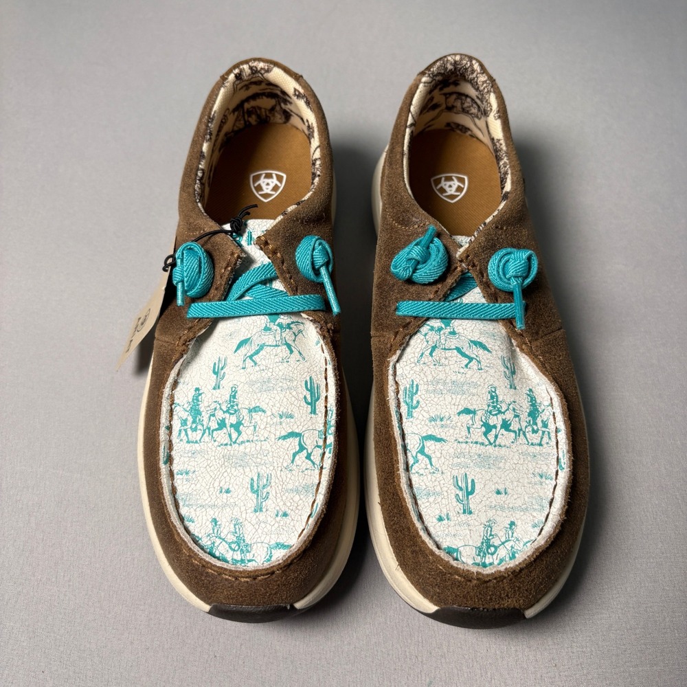Ariat Buckeye Women 8.5 Honey Bear Turquoise Westbound Western Loafers 10053714